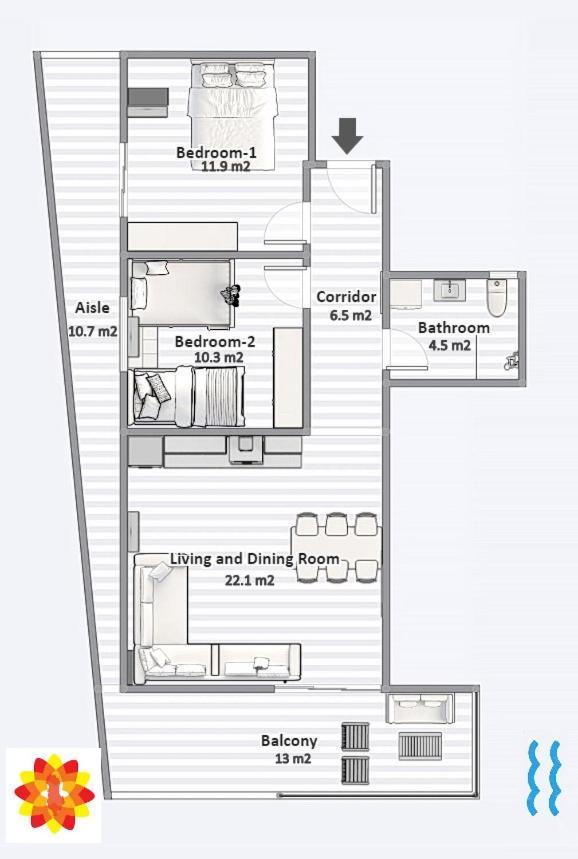 Sea And City View Apartment Саранда Экстерьер фото